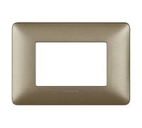 Placca Bticino Matix 3 moduli titanium AM4803MTA
