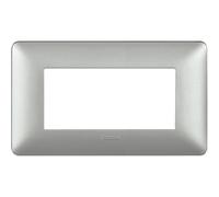 Placca BTicino Matix 4 moduli 84x144 mm silver Silver colored