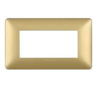 Bticino Matix Placca 4 Posti Tecnopolimero Colorata AM4804 - CONFEZIONE: 1 pz., Colore: Oro Gold