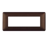 Placca Bticino Matix 6 moduli marrone caffè AM4806TGG