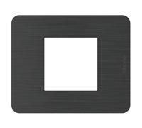Placca Bticino MatixGO 2 moduli Black Nickel JA4802EN