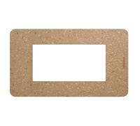Bticino MatixGO Placca Bio JA4807BB, Placca Biologica, Materiale Biodegradabile, Placca Sostenibile, Design Minimale, Moderno, Versatile, Uso Interno, 7 Moduli