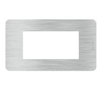 Placca Bticino MatixGO Effects 4 moduli alluminio JA4804EA