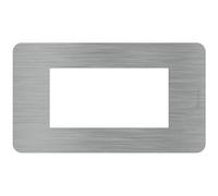 Placca Bticino MatixGO Effects 4 moduli Steel JA4804ES