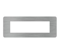 Placca Bticino MatixGO Effects 7 moduli Steel JA4807ES