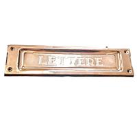 Placca Buca per Lettere in Ottone Lucido Apertura Interna mm 230x57 BAL