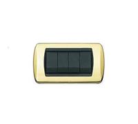 PLACCA CAL 4 POSTI OTTONE LUCIDO IN OTTONE MASSICCIO PER BTICINO LIVING INTERNATIONAL 640/4