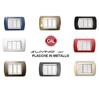 PLACCA CAL IN METALLO BTICINO LIVING LIGHT MOSTRINA LA PANORAMICA