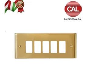 PLACCA CAL LA PANORAMICA IN OTTONE BTICINO MAGIC MOSTRINA