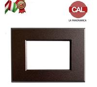 PLACCA CAL SU LICENZA VIMAR PLANA METALLO MOSTRINA NERO BIANCO TORTORA