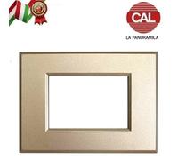 PLACCA CAL SU LICENZA VIMAR PLANA METALLO MOSTRINA NERO BIANCO TORTORA