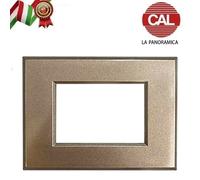 PLACCA CAL SU LICENZA VIMAR PLANA METALLO MOSTRINA NERO BIANCO TORTORA