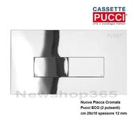 Placca di comando Pucci Eco Linea per cassette di scarico cromata 80130562