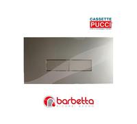 Placca di comando Pucci Eco Slim 2 pulsanti 34x18mm cromata 80179562