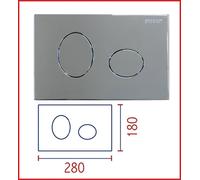 placca cassetta scarico wc incasso Pucci Ellisse doppio tasto 2 pulsanti cromo