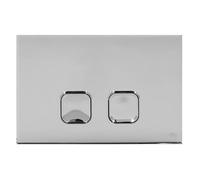 placca doppio tasto oli plain cromato lucido