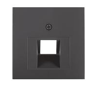 PLACCA CENTRALE PER INTERRUTTORE O PRESA BERKEL 14071606, Prese UAE Cat.3, Cat.5e, Cat.6A, Antracite