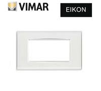 PLACCA CLASSIC 4 POSTI REFLEX GHIACCIO VIMAR EIKON 20654.B41