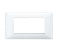 Placca Classica 4 Moduli Serie PLANA Vimar 14654 - Colore: Nero, CONFEZIONE: 1 pz.