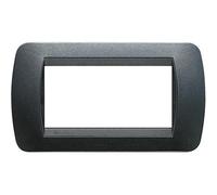 PLACCA COLOR ACCIAIO SCURO IN PLASTICA PER SEIE TICINO LIVING INT