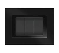 PLACCA COLORE NERO 'ELITE' 3 posti - 5703/AB