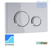 PLACCA COMANDO CASSETTA RISCIACQUO WC SCHWAB VELA DUO CROMO CROMATA LUCIDO