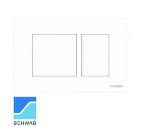 PLACCA COMANDO DOPPIO TASTO CERES DUO BIANCO LUCIDO PER CASSETTA WC 299 SCHWAB