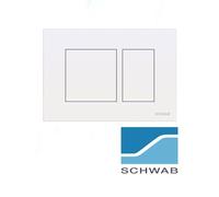 PLACCA COMANDO DOPPIO TASTO CERES DUO BIANCO OPACO PER CASSETTA WC 299 SCHWAB