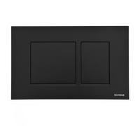 PLACCA COMANDO DOPPIO TASTO CERES DUO NERO OPACO, PER CASSETTA WC 299 SCHWAB