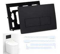 Placca comando WC sospeso nera opaca ABS, doppio scarico, compatibile Geberit Sigma, resistente all'usura, facile pulizia, uso domestico, modello GS020