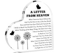 Placca commemorativa in acrilico per la perdita, regalo di simpatia per la perdita di madre e padre, ricordo a forma di cuore per amici, familiari, colleghi, condoglianze, lutto, ricordo