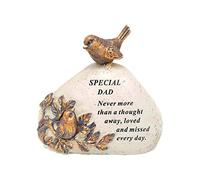 Placca commemorativa per tomba di Robin Bird regalo ornamentale incisa con uno speciale versetto simpatico una pietra decorativa per tomba commemorativa personalizzata segno per i tuoi speciali papà