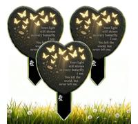 Placca commemorativa unica a forma di cuore floreale a forma di farfalla, in acrilico, per esterni, resistente alle intemperie, con elegante motivo floreale, decorazione commemorativa personalizzata