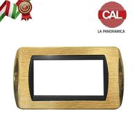PLACCA COMPATIBILE BTICINO LIVING INTERNATIONAL IN OTTONE MASSICCIO