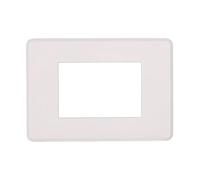 Placca Compatibile Con Bticino Axolute Air, Placche Slim Plastica, 1 Pezzo (3 Posti/Moduli,Bianco)