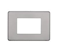 Placca Compatibile Con Bticino Axolute Air, Placche Slim Plastica, 1 Pezzo (3 Posti/Moduli,Silver)