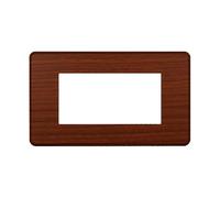 Placca Compatibile Con Bticino Axolute Air, Placche Slim Plastica, 1 Pezzo (4 Posti/Moduli,Radica)