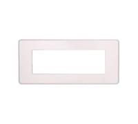 Placca Compatibile Con Bticino Axolute Air, Placche Slim Plastica, 1 Pezzo (6 Posti/Moduli,Bianco)