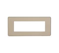 Placca Compatibile Con Bticino Axolute Air, Placche Slim Plastica, 1 Pezzo (6 Posti/Moduli,Sabbia)