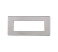 Placca Compatibile Con Bticino Axolute Air, Placche Slim Plastica, 1 Pezzo (6 Posti/Moduli,Silver)