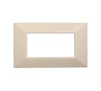 Placca Compatibile Con Bticino Axolute, Placche Plastica Quadrata, Stile Piramide, 1 Pezzo (4 Posti/Moduli,Sabbia)