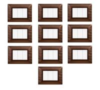Placca Compatibile Con Bticino Matix, Placche In plastica satinata di alta qualità (3 moduli - 10x, bronzo)