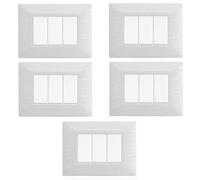 Placca Compatibile Con Bticino Matix, Placche In plastica satinata di alta qualità (3 moduli - 5x, bianco)