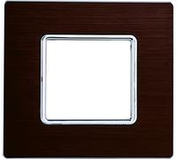 Placca Compatibile Con Bticino Matix, Placche Metallo In Alluminio, 1 Pezzo (2 Posti/Moduli,Bronzo)