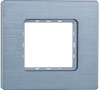 Placca Compatibile Con Bticino Matix, Placche Metallo In Alluminio, 1 Pezzo (2 Posti/Moduli,Silver Lucido)