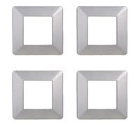 Placca compatibile ViMAR plana, Placche In Plastica set 4 pezzi 2 posti per sostituzione placche esistenti - si adattano perfettamente a supporto originale