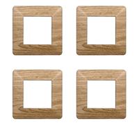 Placca compatibile ViMAR plana, Placche In Plastica set 4 pezzi 2 posti per sostituzione placche esistenti - si adattano perfettamente a supporto originale