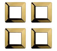 Placca compatibile ViMAR plana, Placche In Plastica set 4 pezzi 2 posti per sostituzione placche esistenti - si adattano perfettamente a supporto originale