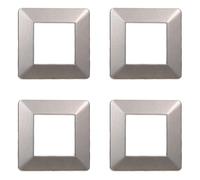 Placca compatibile ViMAR plana, Placche In Plastica set 4 pezzi 2 posti per sostituzione placche esistenti - si adattano perfettamente a supporto originale