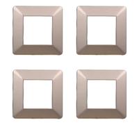 Placca compatibile ViMAR plana, Placche In Plastica set 4 pezzi 2 posti per sostituzione placche esistenti - si adattano perfettamente a supporto originale